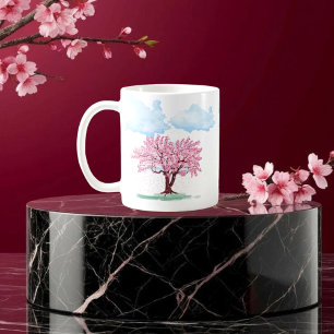 Chinees paleis met sakura bomen – Elegante Orienta Koffiemok