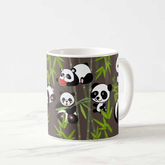 Chinees panda patroon koffiemok (Voorkant rechts)
