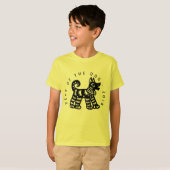 Chinees Papercut Dog aangepast jaar Geel Jongen T- T-shirt (Voorkant volledig)