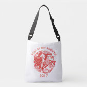 Chinees papercut Rooster Jaar 2017 Canvas tas (Voorkant)