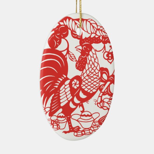 Chinees Papercut Rooster Jaar 2017 ornament 2 (Rechts)