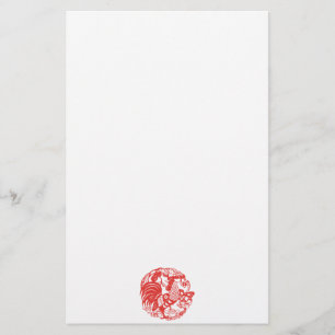 Chinees Papercut Rooster Jaar 2017 Papierwaren