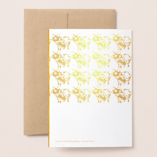 Chinees Papercut Varkensjaar 2019 Luxe Kraft Kaart (Met envelop)