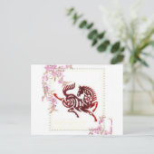 Chinees Papercuts - Paarden Briefkaart (Staand voorkant)