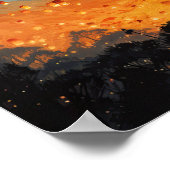 Chinees Papier Lantaarns Landscape Art Print Poste (Hoek)
