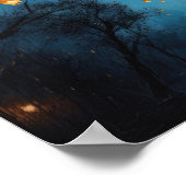 Chinees Papier Lantaarns Landscape Art Print Poste (Hoek)