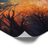 Chinees Papier Lantaarns Landscape Art Print Poste (Hoek)