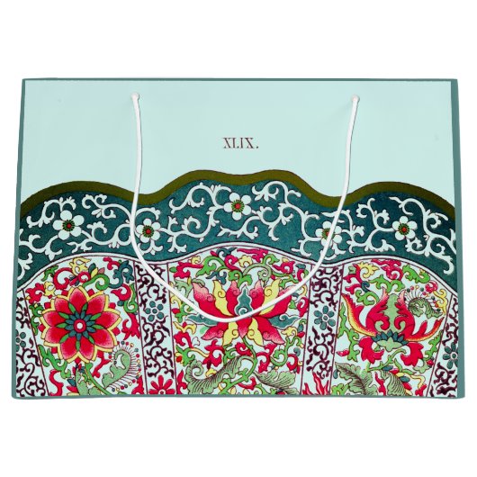 CHINEES PATROON AANGEPASTE GESCHENKTAS GROOT CADEAUZAKJE (Voorkant)