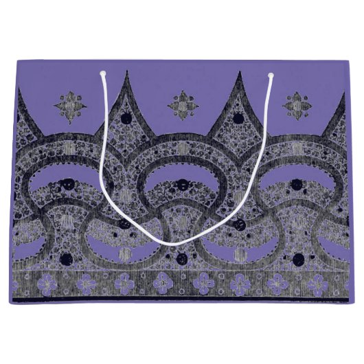 CHINEES PATROON IN PAARSE CADEAUZAK GROOT CADEAUZAKJE (Voorkant)