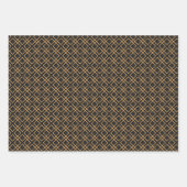 Chinees patroonzwart en goud inpakpapier vel (Voorkant)