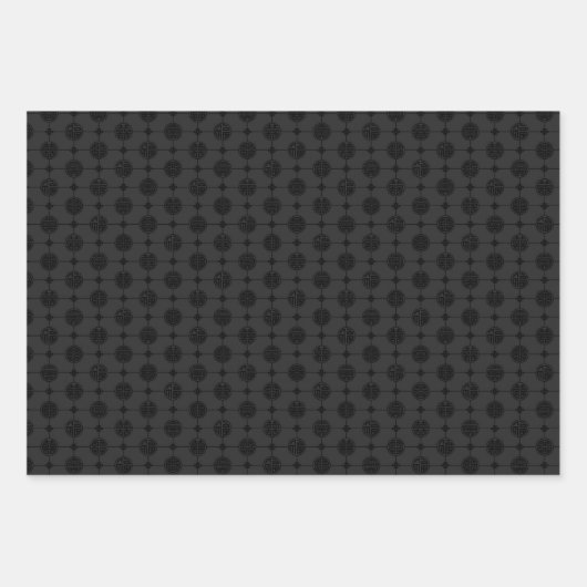 Chinees patroonzwart inpakpapier vel (Voorkant 2)