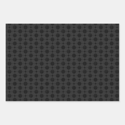 Chinees patroonzwart inpakpapier vel (Voorkant)