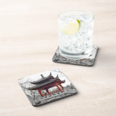 Chinees paviljoen bier onderzetter (Rechterzijde)