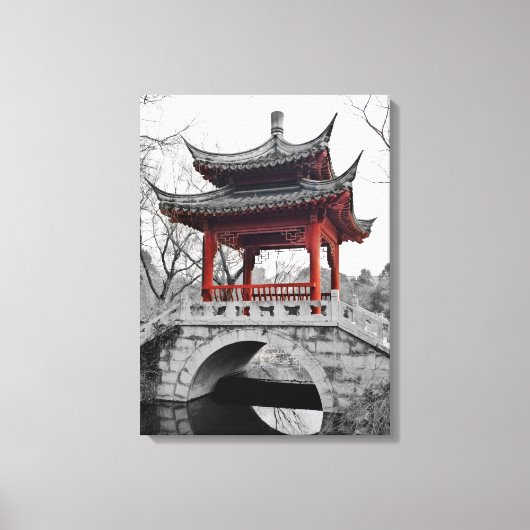 Chinees paviljoen canvas afdruk (Voorkant)