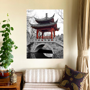 Chinees paviljoen canvas afdruk