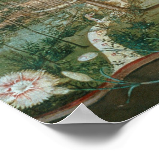 Chinees paviljoen in een Engelse tuin, 18e eeuw Poster (Hoek)