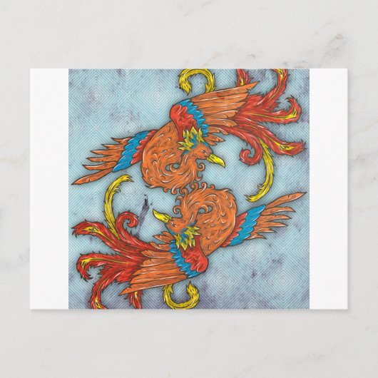 Chinees Phoenix Briefkaart (Voorkant)