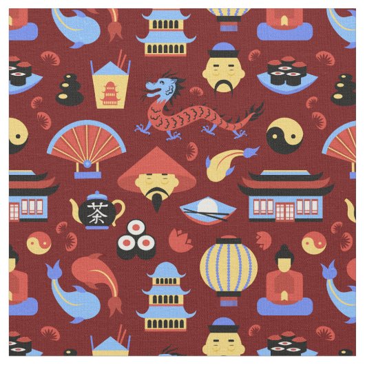 Chinees pictogram stof (Close Up)