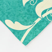 Chinees porselein bloemige Waterverf Fleece Deken (Hoek)