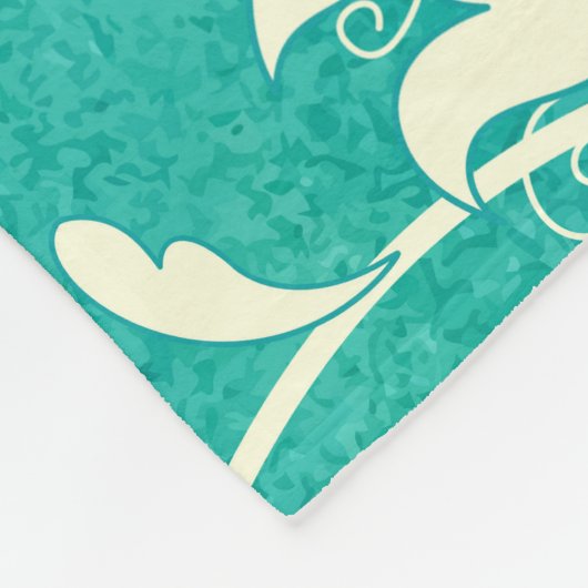 Chinees porselein bloemige Waterverf Fleece Deken (Hoek)