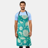 Chinees porselein bloemige Waterverf Schort (Gedragen)