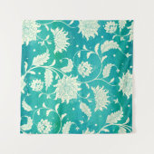 Chinees porselein bloemige Waterverf Wandkleed (Voorkant (horizontaal))