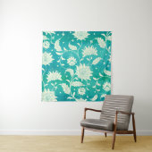 Chinees porselein bloemige Waterverf Wandkleed (In situ)