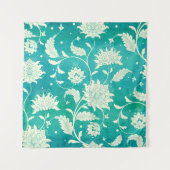 Chinees porselein bloemige Waterverf Wandkleed (Voorkant)