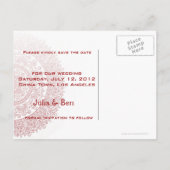 Chinees porselein dubbel geluk Save the Date Aankondigingskaart (Achterkant)