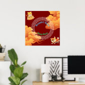 Chinees Poster/deurteken. bewerkbaar Poster (Thuiskantoor)