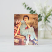 chinees poster oude shanghai vrouw briefkaart (Staand voorkant)