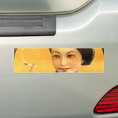  chinees poster oude shanghai vrouw bumpersticker (Op auto)