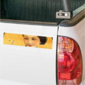  chinees poster oude shanghai vrouw bumpersticker (Op Truck)