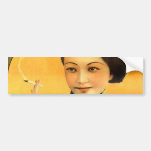  chinees poster oude shanghai vrouw bumpersticker