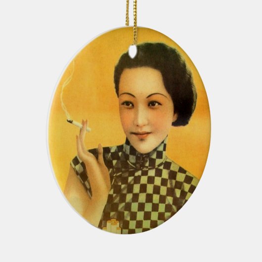  chinees poster oude shanghai vrouw keramisch ornament (Rechts)