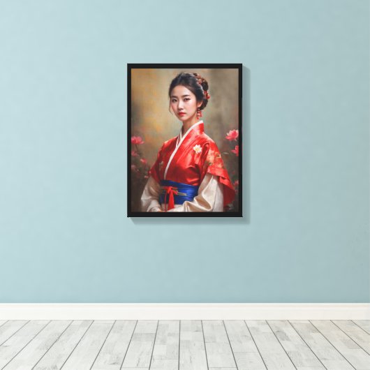 Chinees Prinses Portret Canvas Afdruk (Insitu (Houten vloer))