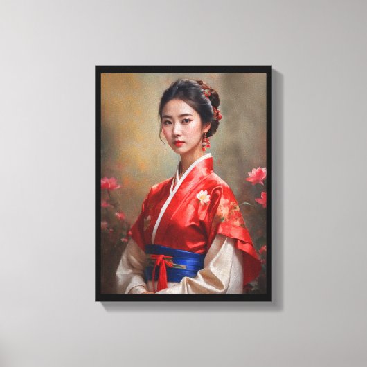 Chinees Prinses Portret Canvas Afdruk (Voorkant)
