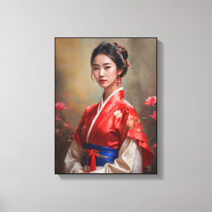 Chinees Prinses Portret Canvas Afdruk
