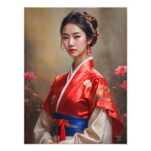 Chinees Prinses Portret Foto Afdruk