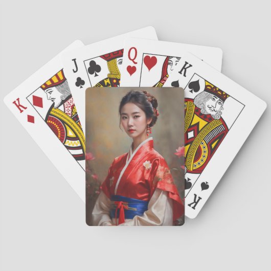 Chinees Prinses Portret Pokerkaarten (Achterkant)