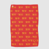 Chinees PROSPERITATIEMONogram Golfhanddoek (Voorkant)