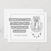 Chinees Proverb-Briefkaart Briefkaart (Voorkant / Achterkant)