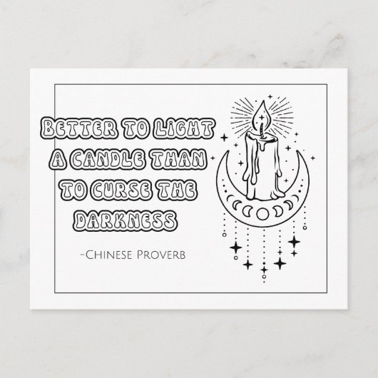 Chinees Proverb-Briefkaart Briefkaart (Voorkant)