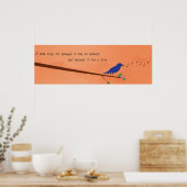 Chinees proverb - een vogelvlucht poster (Keuken)