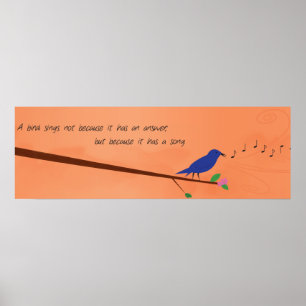 Chinees proverb - een vogelvlucht poster
