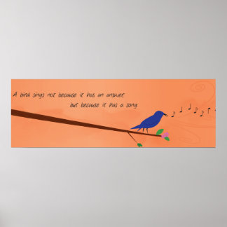 Chinees proverb - een vogelvlucht poster