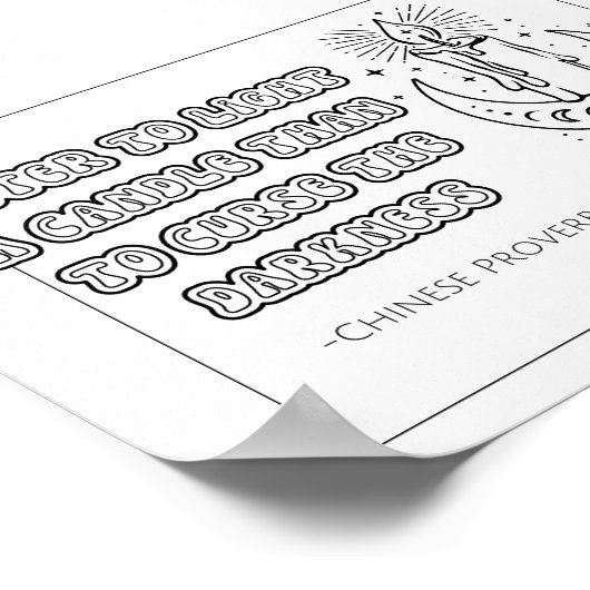 Chinees Proverb-Poster Poster (Hoek)