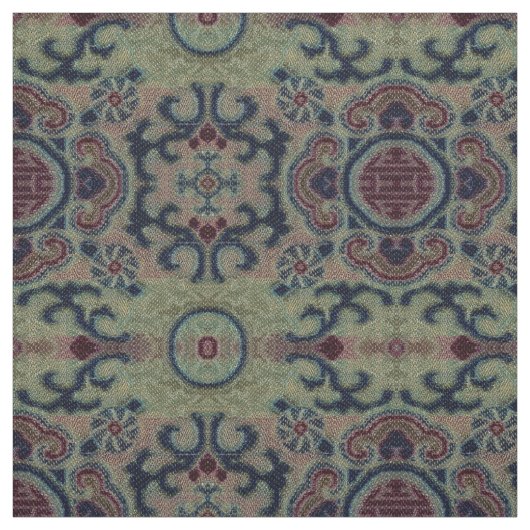 Chinees Qing-dynasty Flower Brocade Pattern fabric Stof (Swatch)