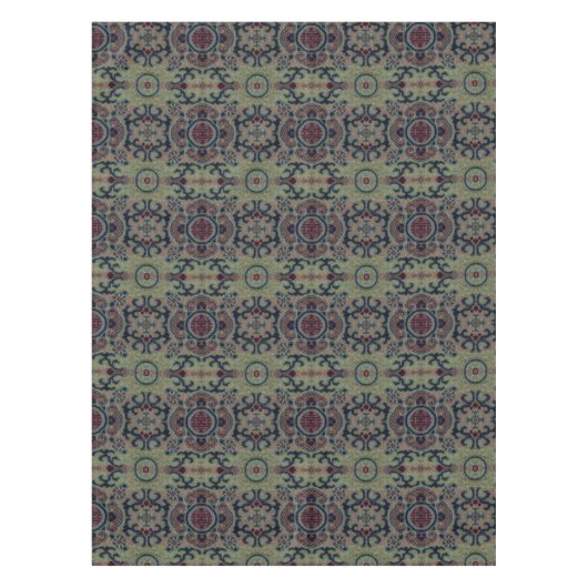 Chinees Qing Dynasty Flower Brocade Pattern Tafelkleed (Voorkant)