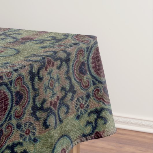 Chinees Qing Dynasty Flower Brocade Pattern Tafelkleed (Voorbeeld)